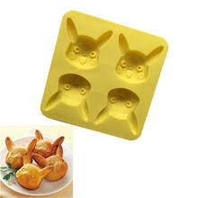 2 Pack 4 Cavity Animal Shape Chocolate Mold Cartoon Rabbit Cookie Mould Cake Candy DIY Pastry Tool 2024 - buy cheap