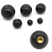 1PCS  Thread Black Plastic Clamping Copper Core Knob Ball Shaped Head Clamping Nuts Knob M4/M5/M6/M8/M10 2024 - buy cheap
