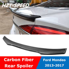 W Type Carbon Fiber Rear Spoiler Trunk Back Wing For Ford Mondeo Modification 2013-2017 2024 - buy cheap