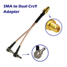 Adaptador divisor sma fêmea para duplo crc9, cabo coaxial rg316 de 10cm, 20cm, 30cm de comprimento, para modem roteador 4g lte mifi 2024 - compre barato