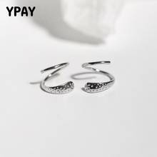 YPAY 100% Real 925 Sterling Silver Minimalist Earring Korea Cute Spiral Shape Earrings for Women Party Statement Jewelry YME601 2024 - buy cheap