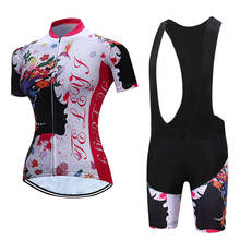 Conjunto de maillot de ciclismo para mujer, ropa para carreras de verano, para bicicleta de montaña o carretera, traje deportivo, Kit de ropa femenina, 2021 2024 - compra barato