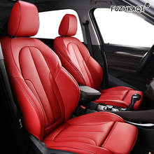 Fuzhkaqi capa de couro para assento de carro, capa personalizada para cadillac srx escalade ats sls resistente xts ct6 xt5 xt4, automóveis 2024 - compre barato