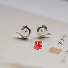 Anime Grandmaster of Demonic Cultivation Wei Wuxian S925 Silver Earrings Ear stud Cloud Cosplay Lan Wangji props gift 2024 - buy cheap