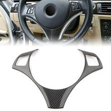 Coche para marco de volante de fibra de carbono ABS decoración Trim para cubierta BMW E90 E92 E93 3 Series 2005, 2006, 2007, 2008, 2009, 2010, 2011, 2012 2024 - compra barato