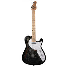 Guitarra eléctrica de arce acolchada, de buena calidad, color negro 2024 - compra barato