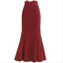 Autumn ol mermaid skirt women high wasit office lady package hip trumpet skirt plus size 2024 - buy cheap