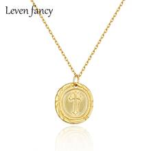 Pure 925 Sterling Silver Gold Religious Jesus Cross Medal Necklace & Pendant for Women Men Jewelry Holy Medalla 2024 - buy cheap