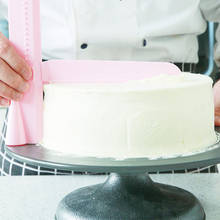 Raspador de bolo ajustável, espátulas de fondant suavizáveis, borda de bolo, creme mais suave, decoração diy, utensílios de cozinha, ferramenta de bolo 2024 - compre barato