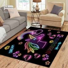 3D Printed Carpet Unicorn Cartoon Child Big Carpets For Living Room Bedroom Area Rectangle Rug Kids Room play Mat Soft Flannel 2024 - buy cheap