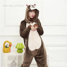 Disfraz de ardilla Kigurumi para adultos, ropa de dormir con dibujos de animales, mono de fiesta, para Halloween 2024 - compra barato