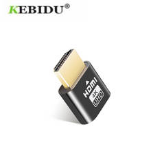 KEBIDU HDMI-compatible Virtual Display 4K DDC EDID Dummy Plug EDID Display Emulator Adapter Suppor 1920x1080P For Bitcoin Mining 2024 - купить недорого