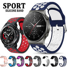 Pulseira de silicone de 22mm, pulseira de substituição para huawei gt 2 pro/honor watch gs pro, pulseira de relógio esportivo, pulseira de substituição para gt2 pro 2024 - compre barato