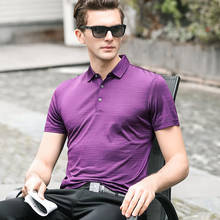 2022 summer new arrival high quality mulberry silk men polo Shirts men, Men's Business Casual Male Short Sleeve polo shirt 2024 - buy cheap