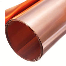 1 Placa de lámina de Metal Cu de cobre puro 0,2 de alta pureza, 100mm x 1000mm x 99.9% mm 2024 - compra barato