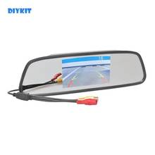 DIYKIT 5 inch HD Display Rear View Mirror Monitor 2ch Video Input Car Monitor For DVD Camera VCR 2024 - buy cheap