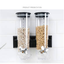 Wall Mounted Cereal Dispenser Double Single Storage Box Kitchen Dry Food Organizer Container Kitchen Plastic Grain Canister Z61 2024 - buy cheap