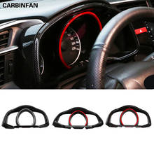 Volante central painel decorativo capa de fibra carbono stylings para honda apto jazz gk5 3rd 2014 2015 2016 2017 2018 2019 2024 - compre barato