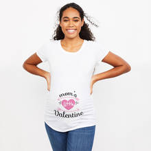 Забавная Футболка для беременных с милой мультяшной надписью на День святого Валентина 2024 - купить недорого
