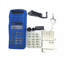 5pc Blue Housing Case Kit Front Cover+Dust Cover+Digital Keys Channel Volume Knob For Motorola GP338 Radio Walkie Talkie 2024 - buy cheap