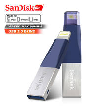 SanDisk USB Flash Drive iXPand OTG Lightning Connector USB 3.0 Stick pen drive 256GB 64GB 128GB MFi For iPhone & iPad SDIX40N 2024 - buy cheap