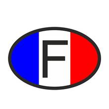 Интересные автомобильные наклейки F Франция код страны Овальный с французским флагом Стайлинг автомобиля ПВХ 13 см X 9 см виниловые Аксессуар... 2024 - купить недорого