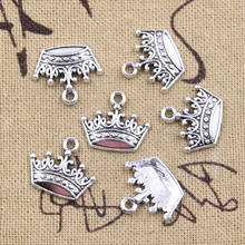 15pcs Charms Crown 15x18mm Antique Silver Color Pendants Making DIY Handmade Tibetan Finding Jewelry 2024 - buy cheap