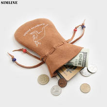 Genuine Suede Leather Coin Purse For Men Vintage Handmade Goat Skin Coin Bag Small Waist Storage Bags Pouch Case Pocket Wallet 2024 - buy cheap