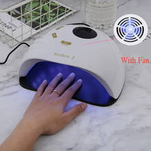 Secador de uñas de 90W con ventilador de refrigeración integrado, lámpara de uñas LED UV, herramienta de manicura con Sensor automático de pulido de Gel rápido, pantalla LCD 2024 - compra barato