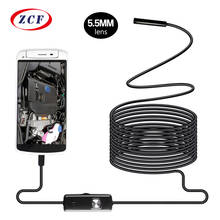 2in1 Android Endoscope 5.5mm Lens 6LED 1m/2m/3.5m/5m/10m Soft Hard wire waterproof OTG Micro USB Snake Inspection Borescope 2024 - buy cheap