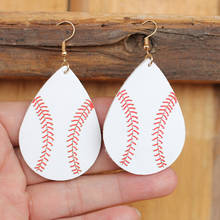 Winter New Arrivals Sports Girly Accessories Water Drop Double Face Baseball Shape Dangle Earrings For Women Fashion Jewelry 2024 - buy cheap