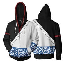 Wholesale Japanese Anime Gintama Sakata Gintoki Cosplay Zipper Hooded 3D Printed Jacket Sweatshirt Streatwear Long Sleeve Coat 2024 - buy cheap