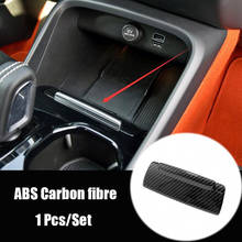 Painel de cinzeiro de fibra de carbono para carro, decoração e acabamento, adesivo para volvo xc40 t5 2017 2018 2019 abs matte/carbono, 1 peça 2024 - compre barato