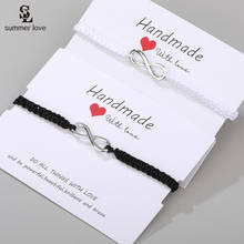 Forever Love-pulsera Infinity para parejas, brazalete de cuerda trenzada hecha a mano, joyería de la amistad, regalo 2024 - compra barato