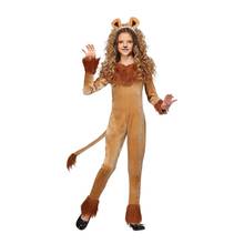 New Arrival Girls Brown Lion Cosplay Clothing Halloween Comfortable Kids Animals Costume Mascot Costume 2024 - buy cheap
