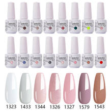 Clou Beaute Nude Colors White Pink Gel Nail Polish Varnish Nail Manicure Semi-Permanent Nail Gel Soak Off UV Lacquer Nail Art 2024 - buy cheap
