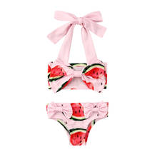 pudcoco Kids Baby Girls Tankini Swimsuit Bathing Suit Bandage Bowknot Fashion Swimwear Beachwear Bikini Set 2024 - buy cheap