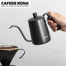 Cafetera KONA de acero inoxidable de 360ML/600ML, hervidor de agua con cuello de cisne y boca fina, hervidor de agua para café y té 2024 - compra barato