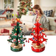 Birthday Classic Music Box Wooden Clockwork Design Christmas Tree With Pendants Miniature Handmade Music Box For Valentines Gift 2024 - buy cheap