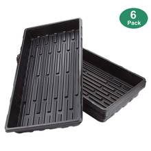 6 Packs Plastic Growing Trays Seed Tray Seedling Starter for Greenhouse Hydroponics Seedlings Plant Germination 2024 - buy cheap