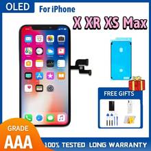 Г-жа AAA для iPhone X XS Max XR ЖК-дисплей JK он OLED с цифрователем сенсорного ввода в запасные части для сборки черный 2024 - купить недорого