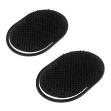 2 Pcs Pocket Travel Hair Comb Brush Men Beard Mustache Palm Scalp Massage Black 2024 - buy cheap