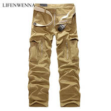 Lifenwenna-nova calça masculina de algodão, equipamento tático para trabalho, primavera 2019 2024 - compre barato