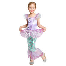 Mermaid Dress for Girls Princess Cosplay Costume Kids Little Mermaid Party Tutu Dress Carnival Halloween Disguise Trumpet Frocks 2024 - buy cheap