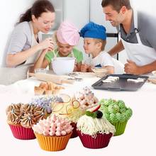 10pcs Silicone Cake Baking Molds Cupcake Molder Round Muffin Cake Mold Home Kitchen Cooking Supplies Cake Decorating Tools 2024 - buy cheap