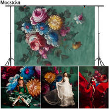 Mocsicka-Fondo de fotografía de arte fino con flores florecientes, retrato de recién nacido, mujer embarazada, accesorios de decoración 2024 - compra barato