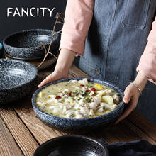 FANCITY Japanese restaurant boiled fish big bowl household large soup bowl commercial ceramic bowl tableware ceramic bowl hotel 2024 - buy cheap