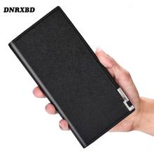 NEW men's wallet Luxury Wallet Thin Card Holder Purse Long Clutch Bifold PU Leather Synthetic Leather Wallets Carteira Masculina 2024 - buy cheap