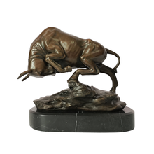 Bronze Bull Sculpture Statue Wall Street Bull Cattle Art Figurine Hot Casting Home Study Office Decor 2024 - buy cheap