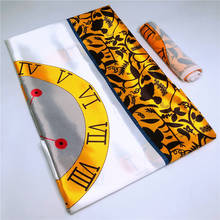 Tela de encaje africano amarillo, diseño de moda, tela de seda satinada, Material suave para vestido de mujer, 5 yardas 2024 - compra barato